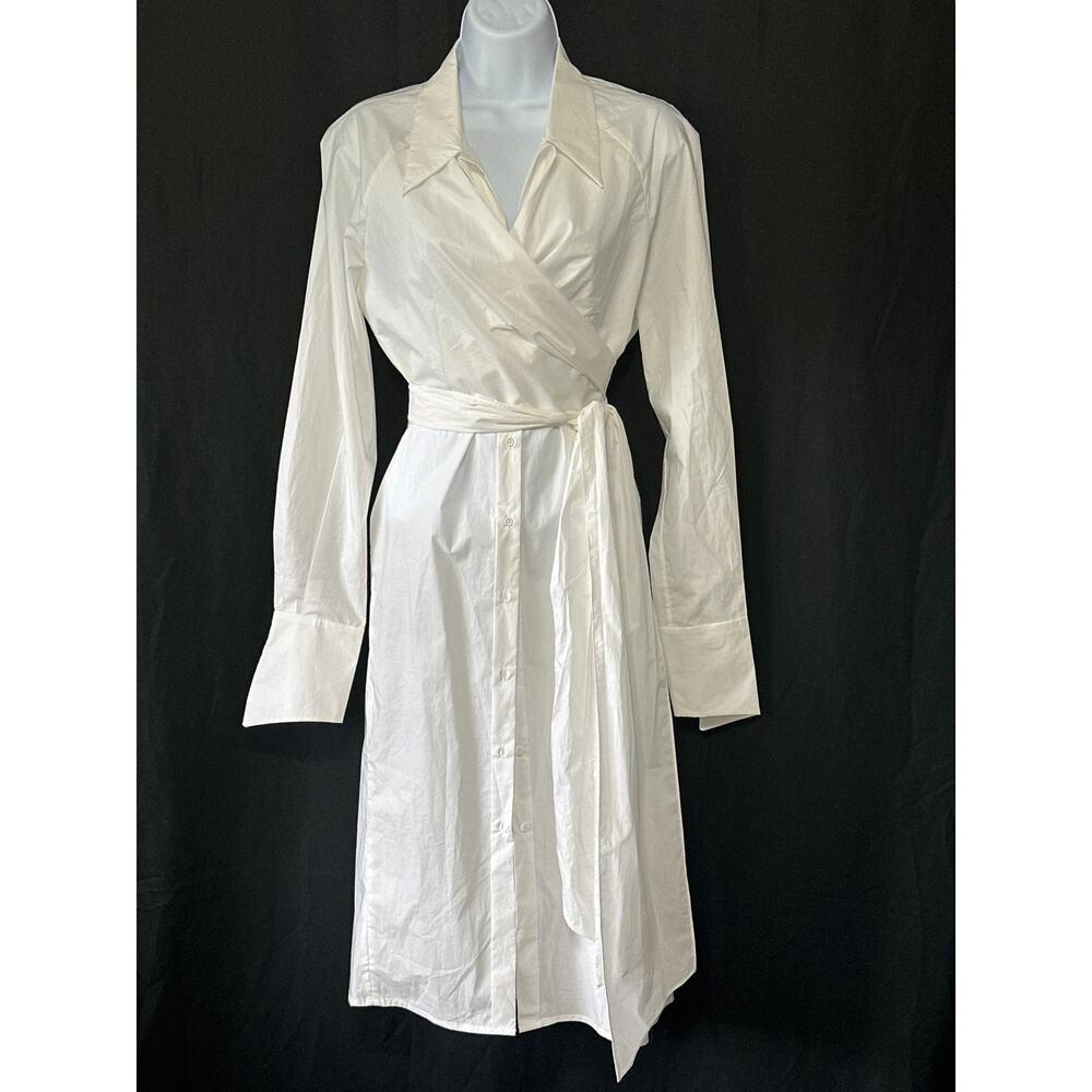 NWT RIZHUO Wrap Shirt Dress XL Minimalist Lagenlook Asian Designer City Chic
